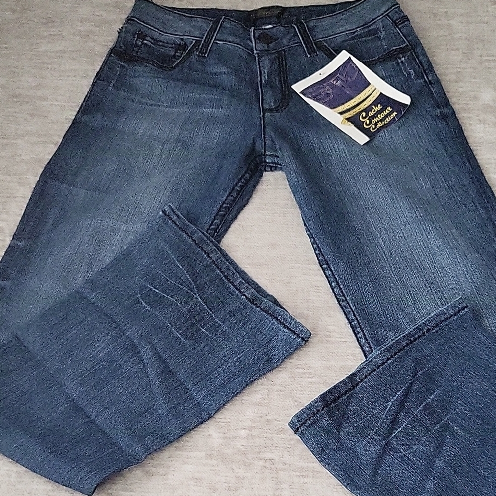 Cache Dark Blue Women's Boot Cut Jeans - Picture 4 of 4